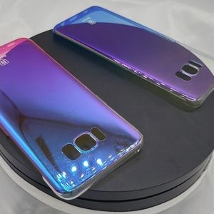 BUNDLE-FastSun for Samsung Galaxy S8 Blue Ray Gradient Color Mirror Case